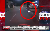 Motociclista mete fuga da pol&iacute;cia faz bagun&ccedil;a pelas ruas e acaba parado pela PRF em Ji&ndash;Paran&aacute; &ndash; V&iacute;deo