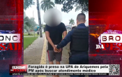 Foragido &eacute; preso na UPA de Ariquemes pela PM ap&oacute;s buscar atendimento m&eacute;dico &ndash; V&iacute;deo