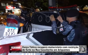 For&ccedil;a T&aacute;tica recupera motocicleta com restri&ccedil;&atilde;o de furto na Rua Cassiterita em Ariquemes &ndash; V&iacute;deo