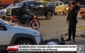 Acidente entre ve&iacute;culos deixa motociclista ferida no bairro Cafezinho em Ji&ndash;Paran&aacute; &ndash; V&iacute;deo