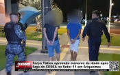 For&ccedil;a T&aacute;tica apreende menores de idade ap&oacute;s fuga do CESEA no Setor 11 em Ariquemes &ndash; V&iacute;deo