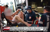 Homem invade casa de ex e esfaqueia atual namorado dela e foge; esfaqueado &eacute; socorrido em Ariquemes &ndash; V&iacute;deo