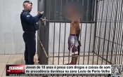 Jovem de 18 anos &eacute; preso com drogas e caixas de som de proced&ecirc;ncia duvidosa na zona Leste de Porto Velho &ndash; V&iacute;deo