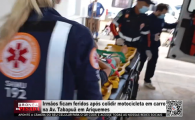  Irm&atilde;os ficam feridos ap&oacute;s colidir motocicleta em carro na Av Tabapu&atilde; em Ariquemes &ndash; V&iacute;deo 
