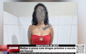 TR&Aacute;FICO PISTA DE SKATE &ndash; Mulher &eacute; presa com drogas pr&oacute;ximo &agrave; escola em Cacoal &ndash; V&iacute;deo