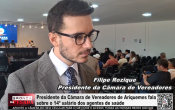 Presidente da C&acirc;mara de Vereadores de Ariquemes fala sobre o 14&ordm; sal&aacute;rio dos agentes de sa&uacute;de &ndash; V&iacute;deo