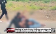 Motoristas de Toyota Corolla e Fiat Strada rolam na porrada no meio da pista nas proximidades  &ndash; V&Iacute;DEO