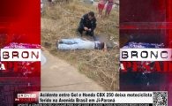 Acidente entre Gol e Honda CBX 250 deixa motociclista ferido na Avenida Brasil em Ji Paran&aacute; &ndash; V&Iacute;DEO