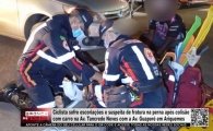 Ciclista fica ferido ap&oacute;s colis&atilde;o com carro na Tancredo Neves com Av. Guapor&eacute; em Ariquemes &ndash; V&Iacute;DEO  