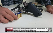 For&ccedil;a T&aacute;tica prende homem armado com rev&oacute;lver calibre 38 em posto de combust&iacute;veis de Ariquemes &ndash; V&iacute;deo