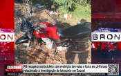 PM recupera motocicleta com restri&ccedil;&atilde;o de roubo e furto em Ji&ndash;Paran&aacute; relacionada &agrave; investiga&ccedil;&atilde;o de latroc&iacute;nio em Cacoal &ndash; V&iacute;deo