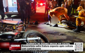 ACIDENTE NO BAIRRO BRIZON EM CACOAL &ndash; Motociclista sofre fratura exposta ap&oacute;s colis&atilde;o com caminhonete &ndash; V&iacute;deo