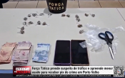 For&ccedil;a T&aacute;tica prende suspeito de tr&aacute;fico e apreende menor usado para receber pix do crime em PVH &ndash; V&iacute;deo