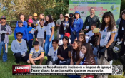 Semana do Meio Ambiente inicia com a limpeza do igarap&eacute; Tra&iacute;ra; alunos do ensino m&eacute;dio ajudaram no arrast&atilde;o &ndash; V&iacute;deo