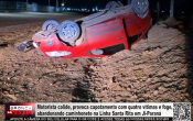 Motorista colide, provoca capotamento com quatro v&iacute;timas e foge, abandonando caminhonete na Linha Santa Rita em Ji&ndash;Paran&aacute; &ndash; V&iacute;deo