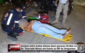 Colis&atilde;o entre motos deixou duas pessoas feridas na Av. Tancredo Neves em frente ao MP de Ariquemes &ndash; V&iacute;deo