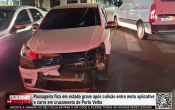 Passageira fica em estado grave ap&oacute;s colis&atilde;o entre moto aplicativo e carro em cruzamento de PVH &ndash; V&iacute;deo