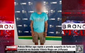 Pol&iacute;cia Militar age r&aacute;pido e prende suspeito de furto em com&eacute;rcio na Avenida Vit&oacute;ria R&eacute;gia em Ji&ndash;Paran&aacute; &ndash; V&iacute;deo
