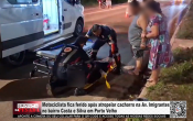 Motociclista fica ferido ap&oacute;s atropelar cachorro na Av. Imigrantes no bairro Costa e Silva em PVH &ndash; V&iacute;deo