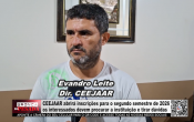CEEJAAR abrir&aacute; inscri&ccedil;&otilde;es para o segundo semestre de 2026, os interessados devem procurar a institui&ccedil;&atilde;o e tirar d&uacute;vidas &ndash; V&iacute;deo