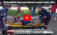 Motociclista foge sem prestar socorro ap&oacute;s atingir idosa de bicicleta na Av. JK em Ariquemes &ndash; V&iacute;deo 