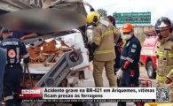 V&iacute;timas ficam presas &agrave;s ferragens em grave acidente na BR&ndash;421 em Ariquemes &ndash; V&iacute;deo 