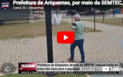 Prefeitura de Ariquemes, por meio da SEMTEC, instala tel&atilde;o na Pra&ccedil;a das Luzes para o jogo do Brasil&ndash; V&iacute;deo 