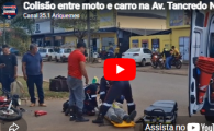 Colis&atilde;o entre moto e carro na Av. Tancredo Neves em Ariquemes mobiliza SAMU e Pol&iacute;cia Militar &ndash; LIVE: ESTAMOS NO AR! PROGRAMA BRONCA DA PESADA 