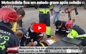 Motociclista fica em estado grave ap&oacute;s colis&atilde;o com carreta na BR 364 em Ariquemes  &ndash; V&iacute;deo