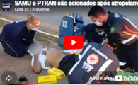 SAMU e PTRAN s&atilde;o acionados ap&oacute;s atropelamento de pedestre na Av. JK em Ariquemes &ndash; LIVE: ESTAMOS NO AR! PROGRAMA BRONCA DA PESADA  