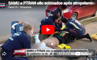 SAMU e PTRAN s&atilde;o acionados ap&oacute;s atropelamento de pedestre na Av JK em Ariquemes    &ndash; V&iacute;deo          