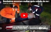 Bombeiros socorrem mulher ap&oacute;s colis&atilde;o de motos na Rua Rio Negro, em Ariquemes &ndash; V&Iacute;DEO