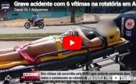 Grave acidente com 6 v&iacute;timas na rotat&oacute;ria em Ariquemes &ndash; V&Iacute;DEO   
