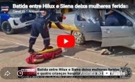 Batida entre Hilux e Siena deixa mulheres feridas e quatro crian&ccedil;as hospitalizadas em Ji Paran&aacute; &ndash; V&Iacute;DEO 