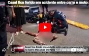 Casal fica ferido em acidente entre carro e motocicleta no bairro Mocambo em Porto Velho &ndash; V&Iacute;DEO