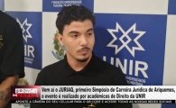 Vem a&iacute; o JURIAQ &ndash; 1&ordm; Simp&oacute;sio de Carreira Jur&iacute;dica de Ariquemes promovido por acad&ecirc;micos da UNIR &ndash; V&Iacute;DEO