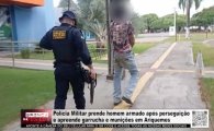 Pol&iacute;cia Militar prende homem armado ap&oacute;s persegui&ccedil;&atilde;o e apreende garrucha e muni&ccedil;&otilde;es em Ariquemes &ndash; V&Iacute;DEO