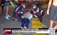 Acidente entre motocicletas deixa quatro v&iacute;timas feridas no Bairro Coqueiral em Ariquemes &ndash; V&Iacute;DEO