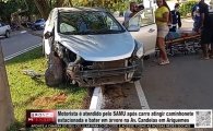 Condutor &eacute; socorrido pelo SAMU ap&oacute;s colidir em caminhonete estacionada e atingir &aacute;rvore em Ariquemes &ndash; V&Iacute;DEO