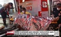 SAMU &eacute; acionado para atender motociclista ap&oacute;s queda de moto na Linha C&ndash;40 em Joel&acirc;ndia &ndash; V&Iacute;DEO