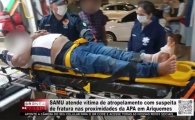 SAMU atende v&iacute;tima de atropelamento com suspeita de fratura nas proximidades da APA em Ariquemes &ndash; V&Iacute;DEO