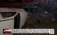 Forte colis&atilde;o entre Hilux e P&aacute;lio deixa tr&ecirc;s pessoas feridas na RO&ndash;257 &ndash; V&Iacute;DEO