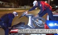PTRAN recupera motoneta com registro de furto durante patrulhamento no Bairro Jardim Primavera em Ariquemes &ndash; V&Iacute;DEO