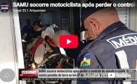 SAMU socorre motociclista ap&oacute;s perder o controle da dire&ccedil;&atilde;o do ve&iacute;culo e colidir em pared&atilde;o de terra na RO&ndash;257 &ndash; LIVE: ESTAMOS NO AR! PROGRAMA BRONCA DA PESADA