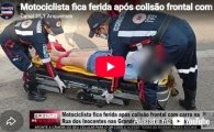 Motociclista fica ferida ap&oacute;s colis&atilde;o frontal com carro na Rua dos Inocentes nas Grandes &Aacute;reas em Ariquemes &ndash; V&Iacute;DEO