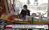 Homem sofre fraturas ap&oacute;s grave acidente entre motocicleta e carro na Linha C&ndash;40 do T&ndash;BR Sul Ariquemes &ndash; V&Iacute;DEO
