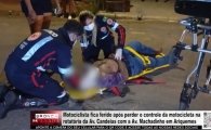 Motociclista fica ferido ap&oacute;s perder o controle da dire&ccedil;&atilde;o na rotat&oacute;ria das avenidas Candeias com Machadinho em Ariquemes &ndash; V&Iacute;DEO