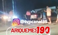 Taxista atropela casal e crian&ccedil;a em motoneta na rotat&oacute;ria da BR&ndash;364 em Ariquemes &ndash; Homem tem parada e morre a caminho do hospital &ndash; V&Iacute;DEO