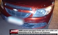 SAMU socorre passageira ferida ap&oacute;s carro colidir com motocicleta na Av. Rio Branco em Ariquemes &ndash; V&Iacute;DEO