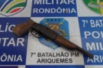 Ariquemes: Polícia Militar apreende mais uma arma de fogo e prende infratores